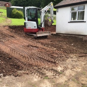 Wall removed around house