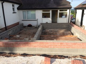 Brick work before block and beam 2