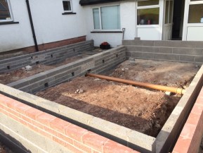 Brick work before block and beam 3