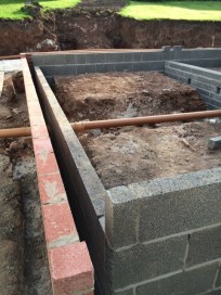 Brick work before block and beam 6