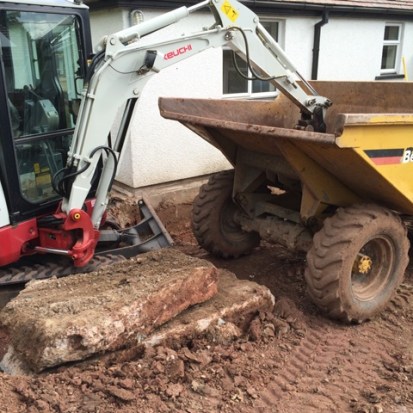 Concrete from ground