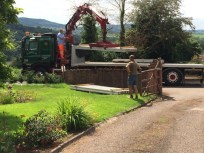 craning over block and beams 7