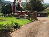 craning over block and beams 8
