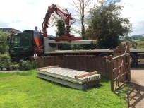 craning over block and beams 9a