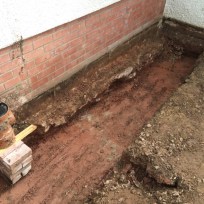 Depth below bedroom window