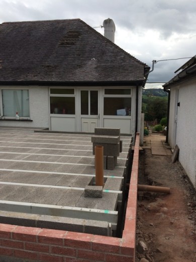 Installation of block and beam 8