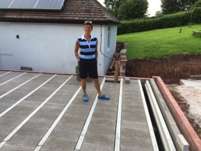 Installation of block and beam 9b