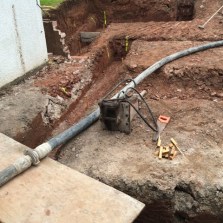 Pipes laid to pump concrete