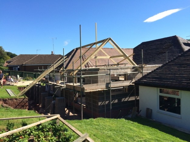 Beginning of new kitchen roof picture 2