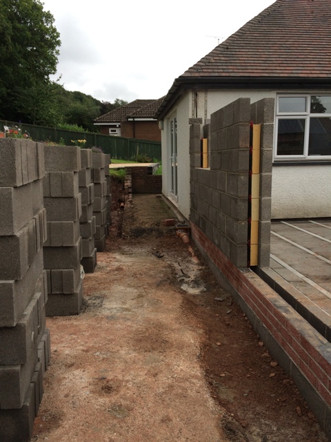 Blocks stacked for building 2