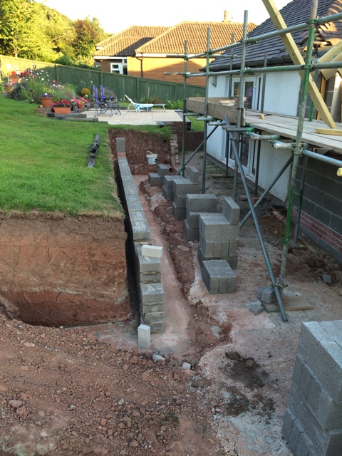 New retaining wall