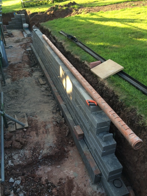 Retaining Wall and drainage