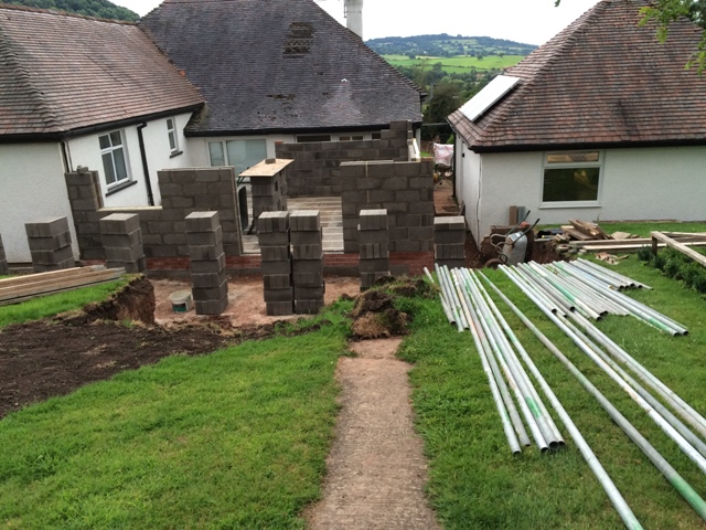 Scaffolding in background 2