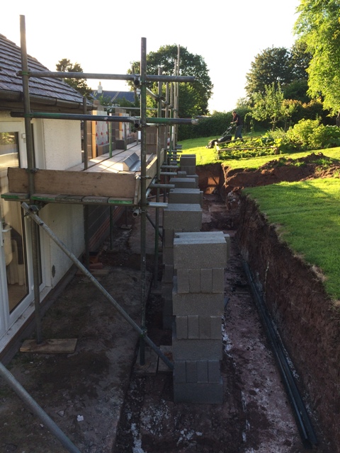 View along back of house day 20