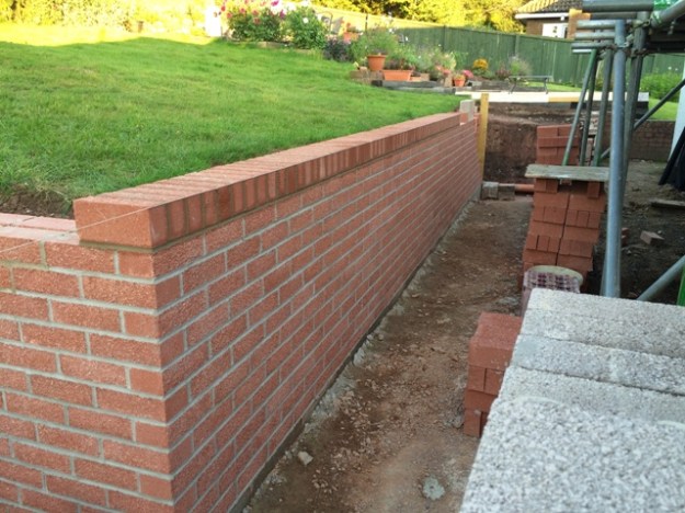 Another view of retaining wall