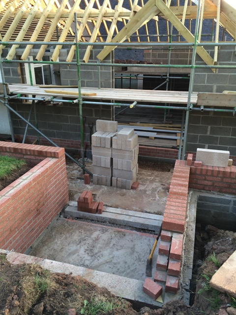 View from above of the new steps area