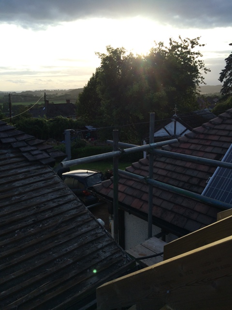 View from scaffolding