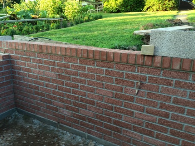 Wall from new patio area