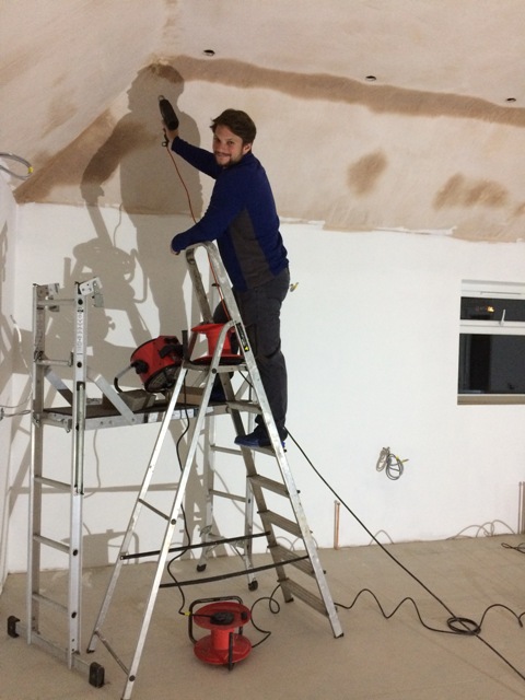 wills-helping-out-drying-the-plaster-on-ceiling-ready-for-painting