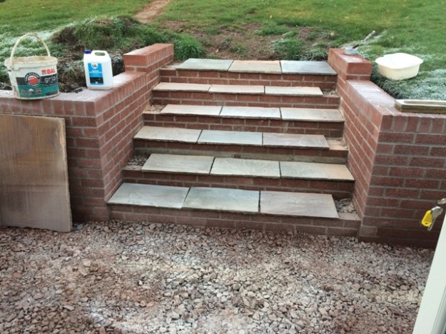 steps-with-cut-indian-sandstone-slabs-too-cold-for-laying