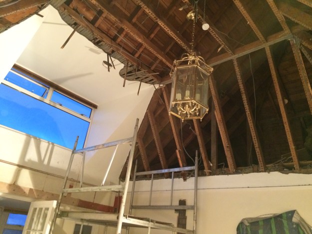 ceiling-removed-from-old-vaulted-hallway