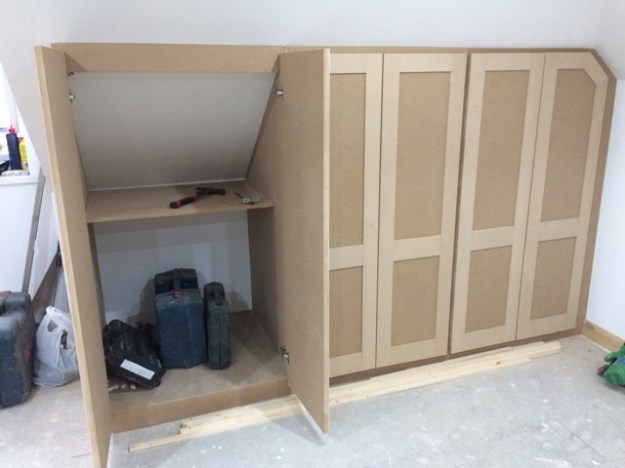 Cupboard doors all fitted today