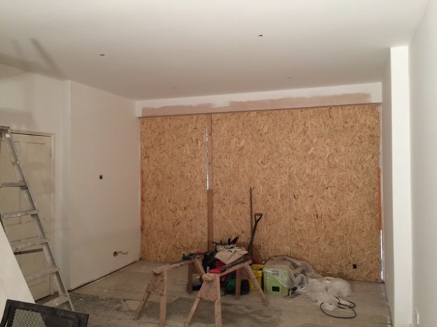 New sun lounge boarded up at present - front windows awaiting delivery