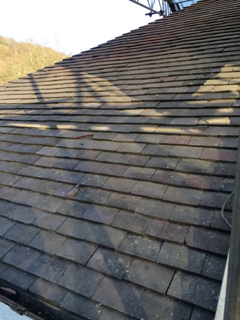 roof tiled over old kitchen