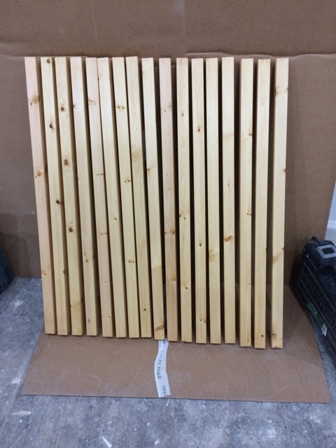 Spindles for staircase treated for the first time with a tinted oil called