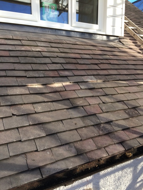 Tiling below dormer now also completed