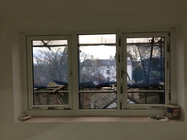 Window units put in place today in the dormer, where the boarding up was, supplier sent the wrong size