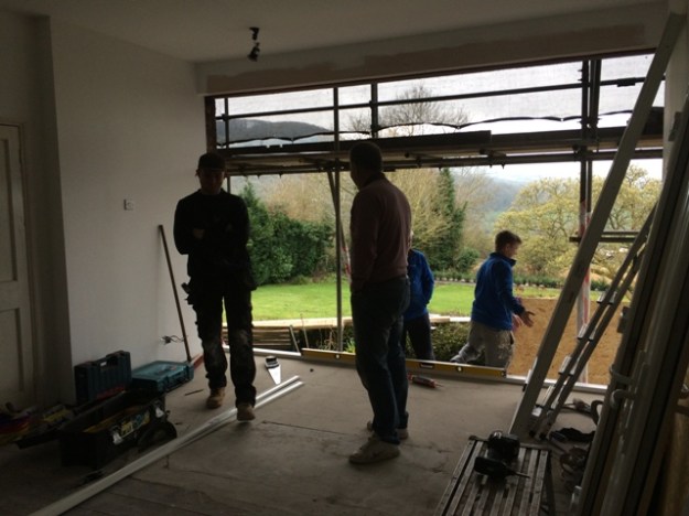 Windows and doors have arrived for the front