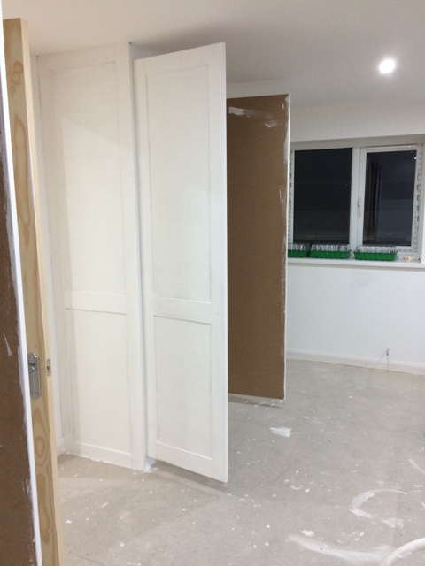 another coat of emulsion on the wardrobe doors