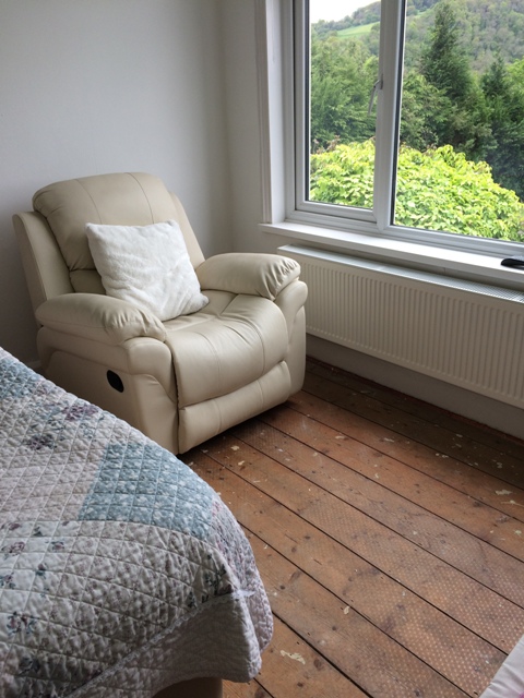 Carpet removed in downstairs bedroom - in readiness for decorating and new carpet to be fitted