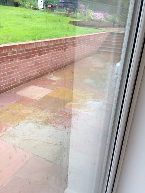 Extremely wet day for carpet fitting