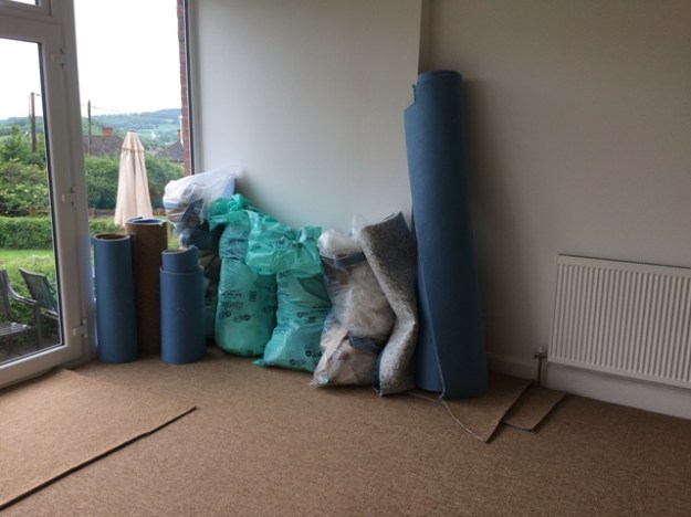 Left over bits of carpet